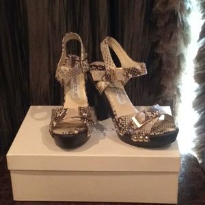 Jimmy Choo Snake Print Lea